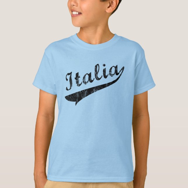 Italian Baseball Logo Kids T-Shirt (Front)