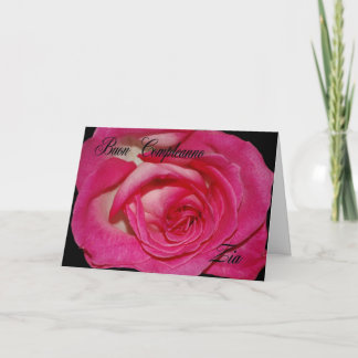 Italian Birthday Card For Aunt