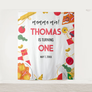 Italian Birthday Party backdrop Tapestry