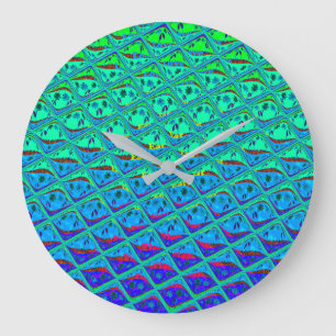 Italian Blend of Blue Tiles.png Large Clock