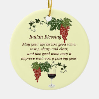 Italian Blessing Ceramic Tree Decoration