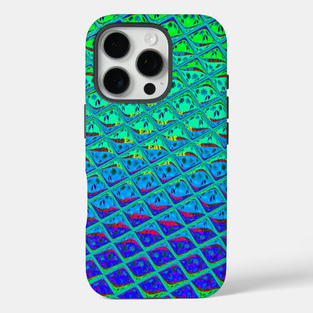 Italian Blue Mermaid Motif Art Print Case-Mate iPhone Case (Back)