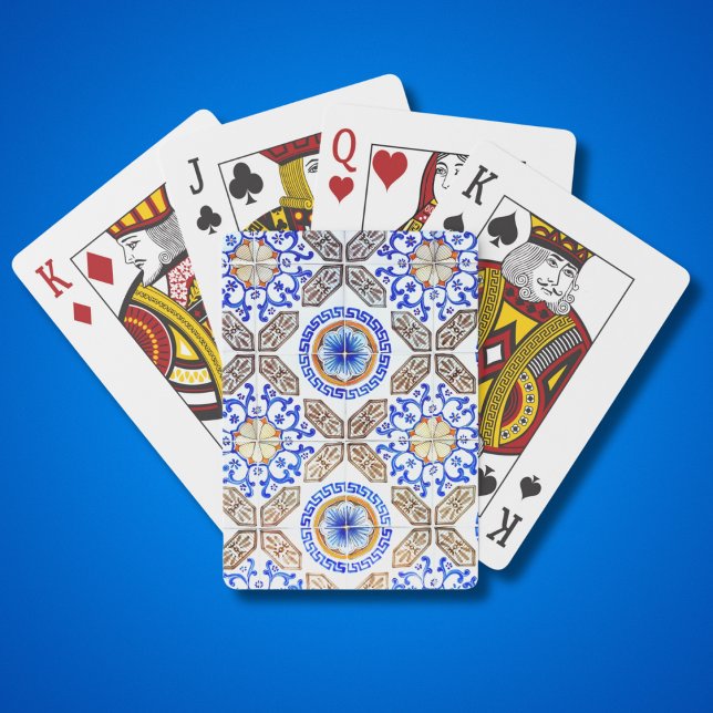 Italian Blue Mosaic Playing Cards (Creator Uploaded)