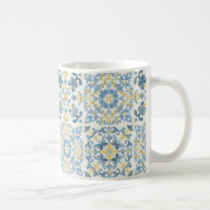 Italian Blue Tile Lemon Coffee Mug