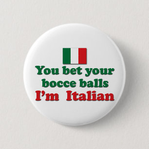 Italian Bocce Balls 6 Cm Round Badge