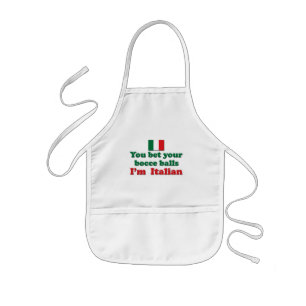 Italian Bocce Balls Kids Apron