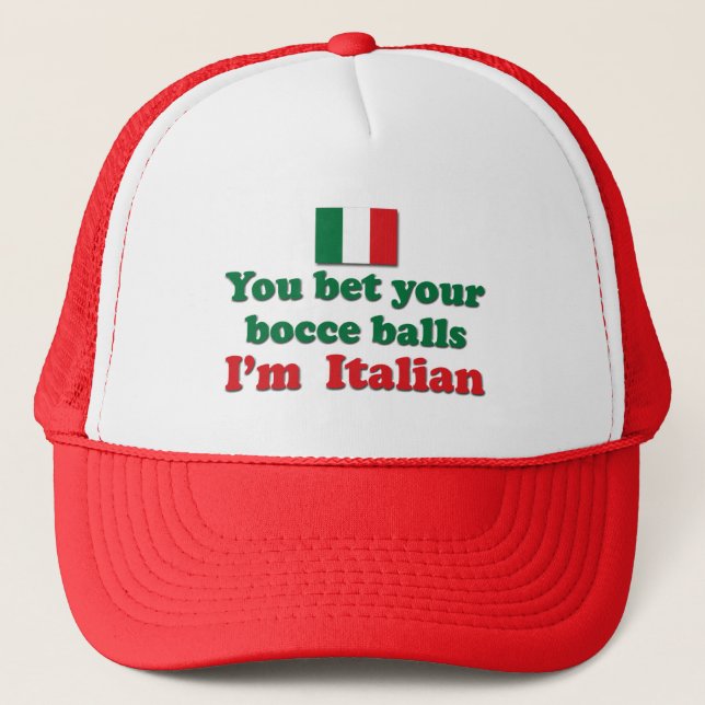 Italian Bocce Balls Trucker Hat (Front)