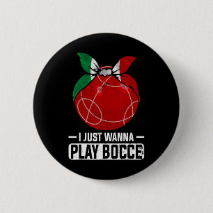 Italian Bowling Game Italy Bocci Player Bocce Byll 6 Cm Round Badge