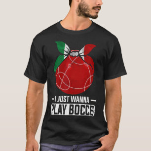 Italian Bowling Game Italy Bocci Player Bocce Byll T-Shirt