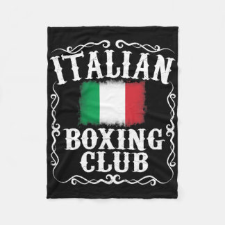 Italian Boxing Club T Shirt Vintage Boxer Italy Fl Fleece Blanket