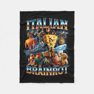 Italian Brain Rot Italian Brainrot Funny Memes Boy Fleece Blanket