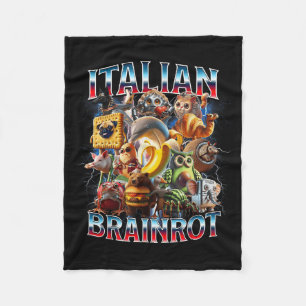 Italian Brain Rot Italian Brainrot Funny Memes Boy Fleece Blanket