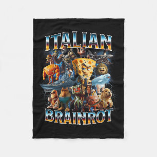 Italian Brain Rot Italian Brainrot Funny Memes Boy Fleece Blanket