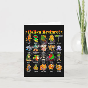 Italian Brain Rot Italian Brainrot Funny Memes  Card