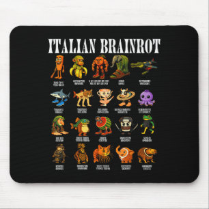 Italian Brain Rot Italian Brainrot Funny Memes  Mouse Pad