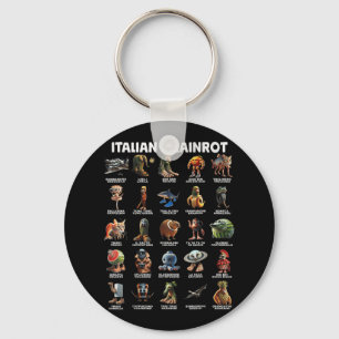 Italian Brain Rot Italian Brainrot Funny Memes T-s Key Ring