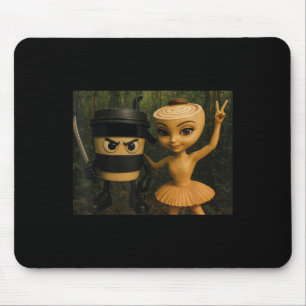 Italian Brainrot Ballerina Cappuccina Cappuccino I Mouse Pad
