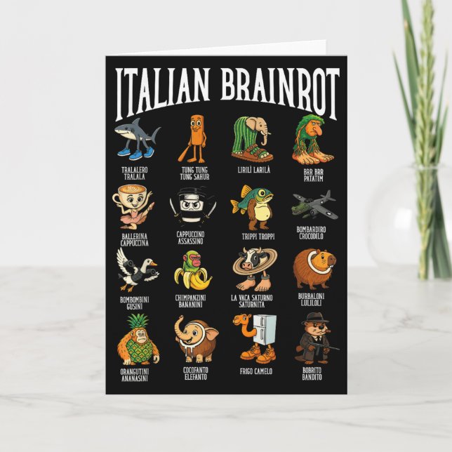 Italian Brainrot Ballerina Ino Character Meme Mix  Card (Front)