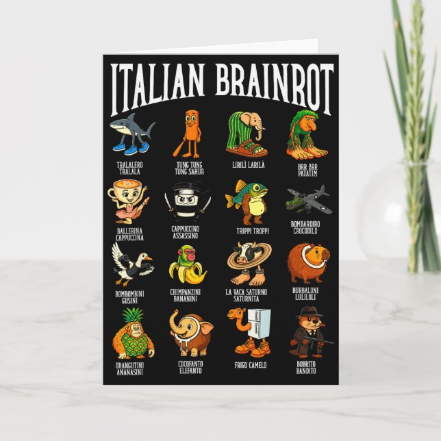 Italian Brainrot Ballerina Ino Character Meme Mix  Card (Front)
