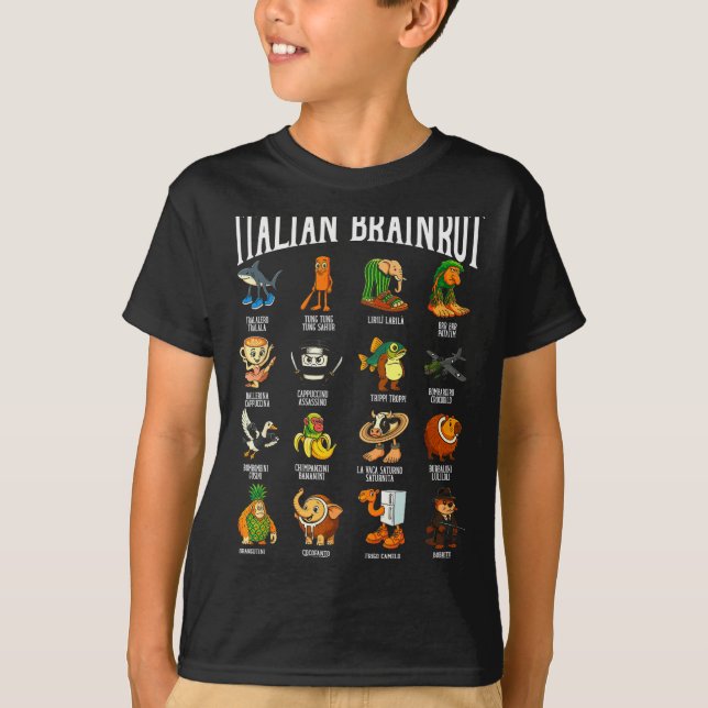 Italian Brainrot Ballerina Ino Character Meme Mix  T-Shirt (Front)