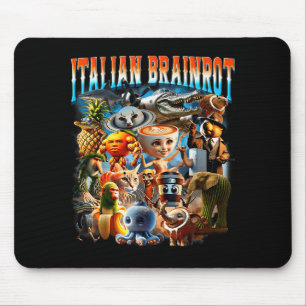 Italian Brainrot Characters Funny Meme Pular Trend Mouse Pad