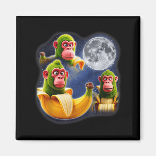 Italian Brainrot Chimpanzini Bananini 3 Moon Weird Magnet