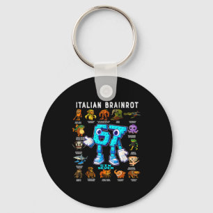 Italian Brainrot Funny 67 Meme Birthday Decoration Key Ring
