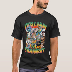 Italian Brainrot Meme Character Animals Gen Z Men  T-Shirt