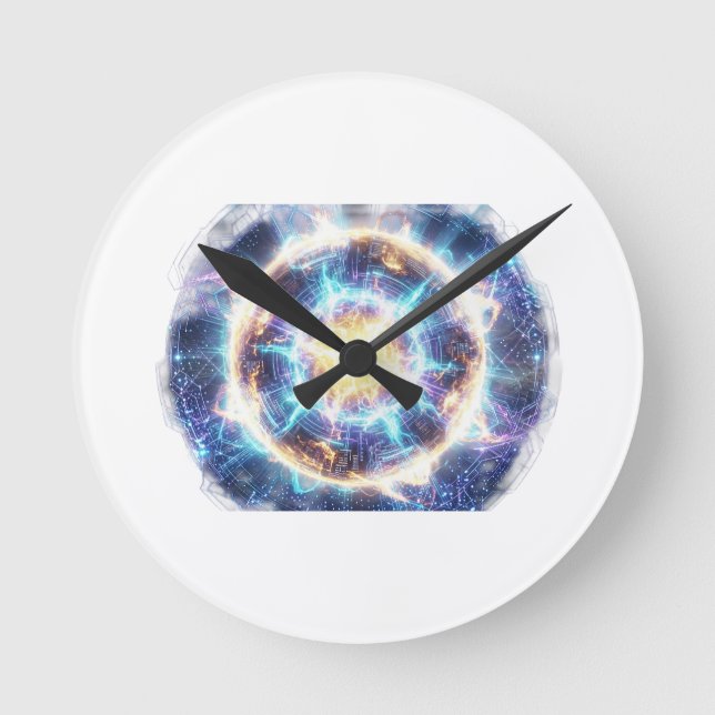 Italian Brainrot Pizza Chaos Round Clock (Front)