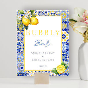 Italian Bridal Shower Bubbly Bar Sign Poster