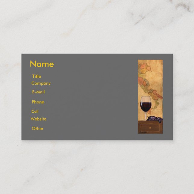 italian Business Card Template (Front)