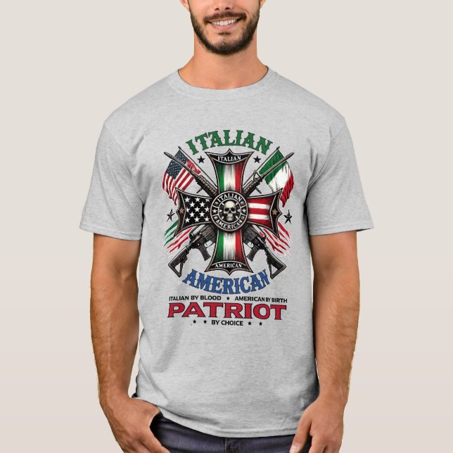 Italian by Blood American by Birth ItalianAmerican T-Shirt (Front)