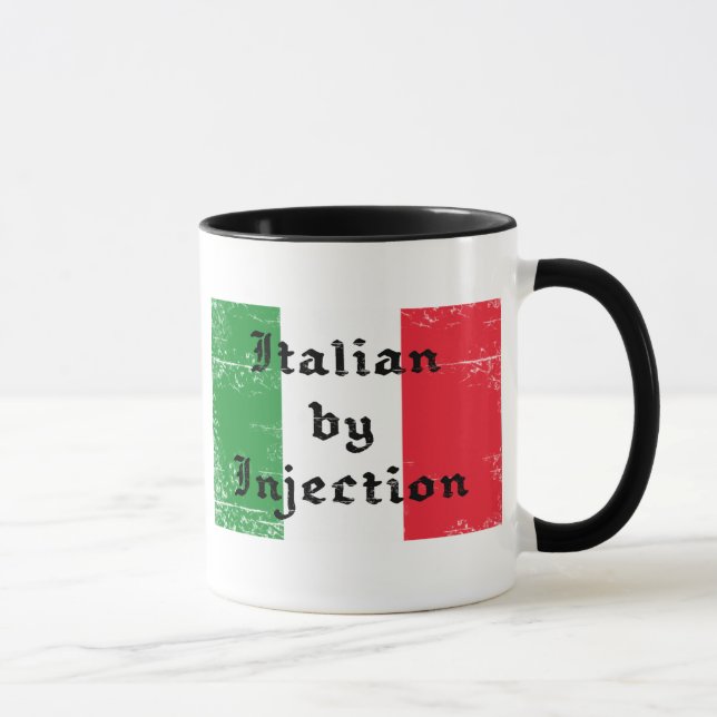 Italian by Injection Ringer Funny Coffee Mug (Right)