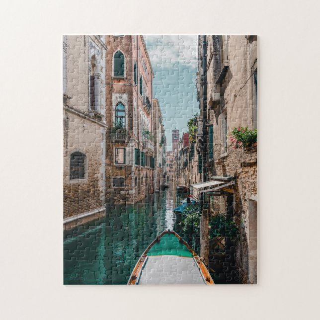 Italian Canal Boat Jigsaw Puzzle (Vertical)