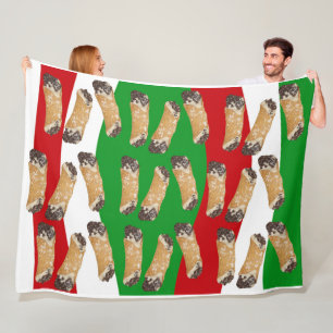Italian Cannoli Dessert Fleece Blanket