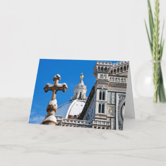 Italian Cathedral Covered in Snow Holiday Card