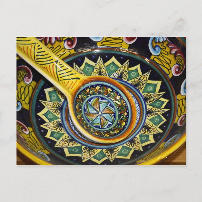 Italian Ceramic Bowl Postcard (Front)