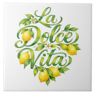 Italian Ceramic Lemon La Dolce Vita Tile