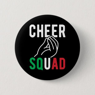 Italian Cheer Squad Funny Italian Family Cheerlead 6 Cm Round Badge