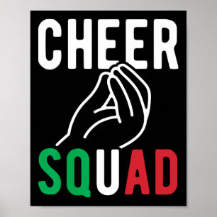 Italian Cheer Squad Funny Italian Family Cheerlead Poster
