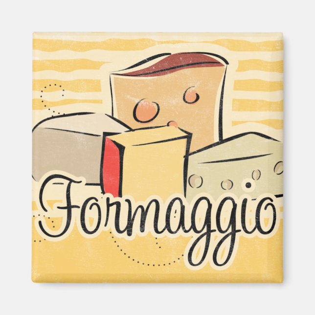 Italian Cheese Kitchen Magnet (Front)