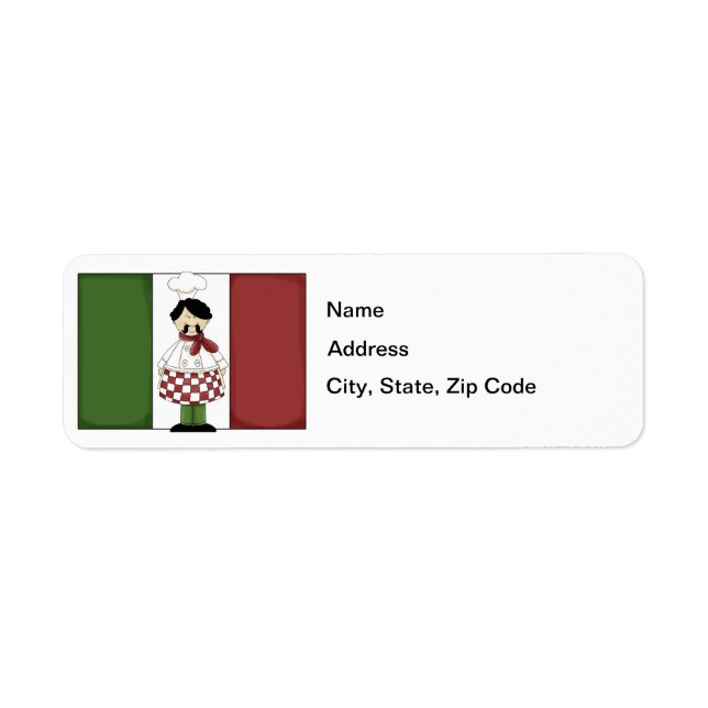 Italian Chef #2 Return Address Label (Front)