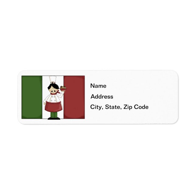 Italian Chef #3 Return Address Label (Front)