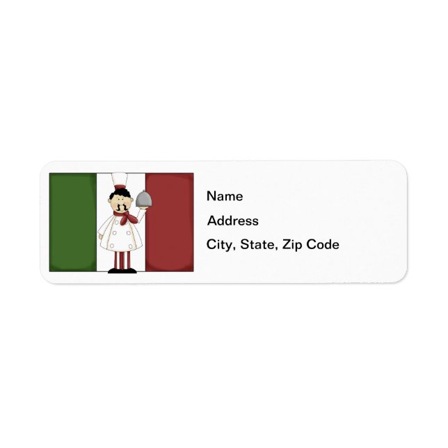 Italian Chef #4 Return Address Label (Front)