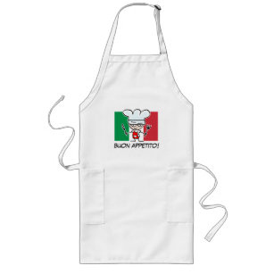 Italian chef BBQ apron with flag of Italy.