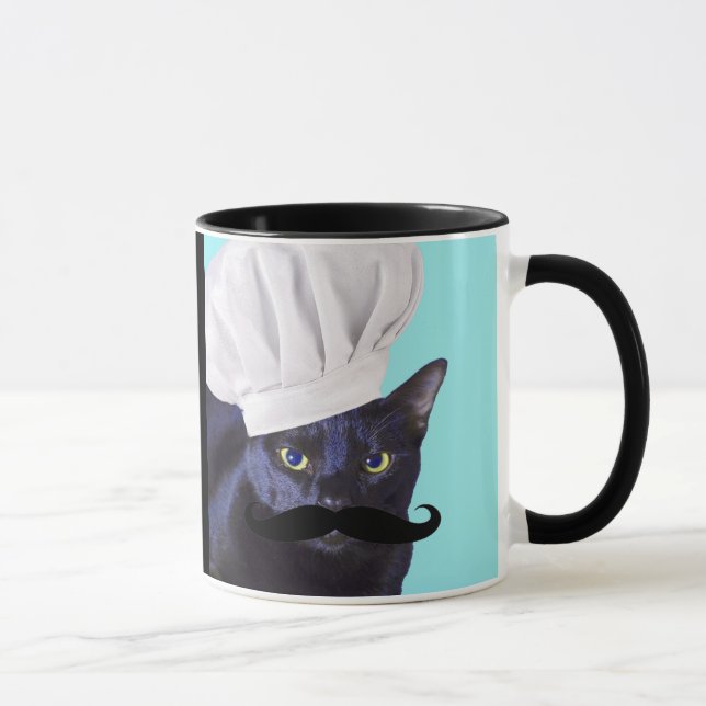Italian Chef, Black Cat Mug (Right)