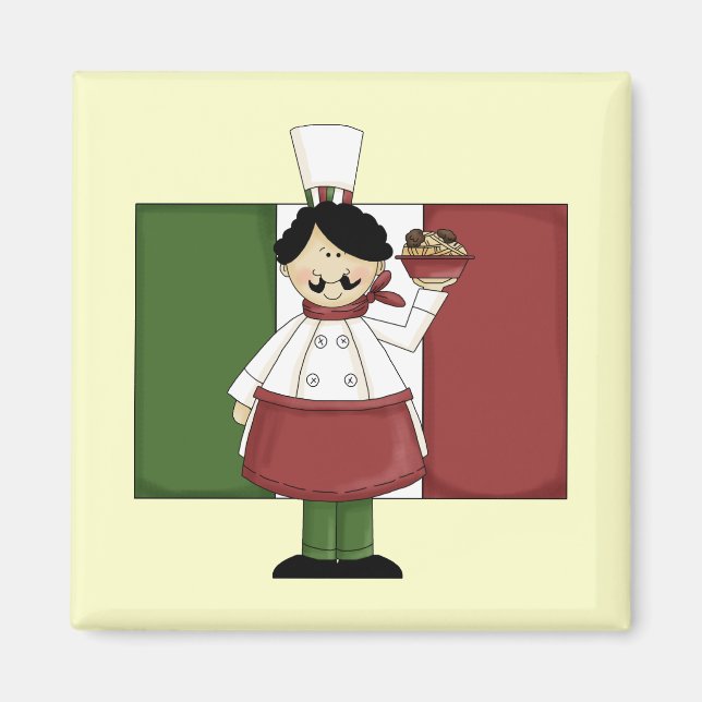Italian Chef - Customisable Magnet (Front)