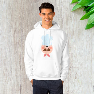 Italian Chef Face with Moustache and Hat Hoodie