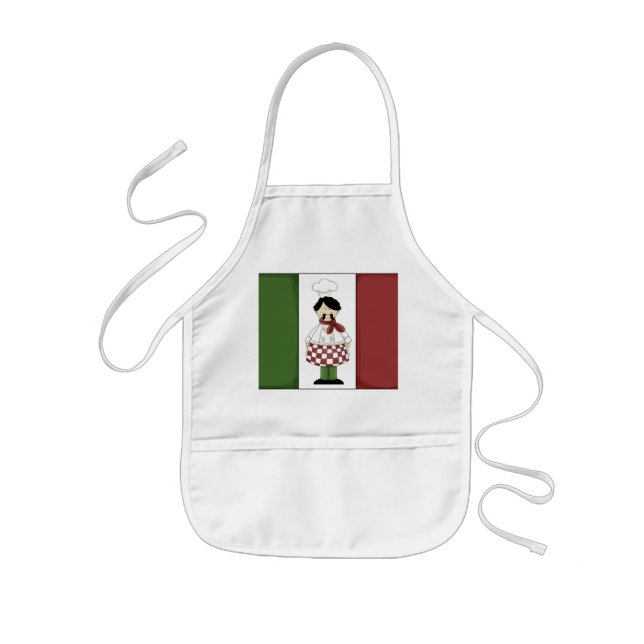 Italian Chef kids kitchen apron (Front)