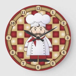 Italian Chef Large Clock
